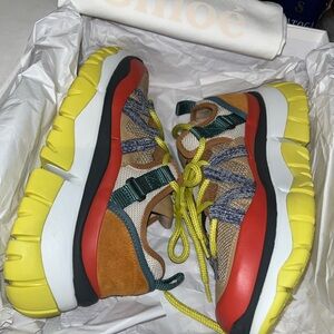 Chloe Multicolor Sneakers with Yellow Soles